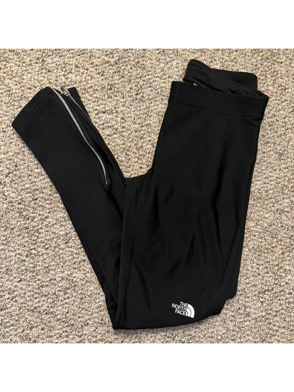 The North Face black soft inside leggings w/zipper ankles